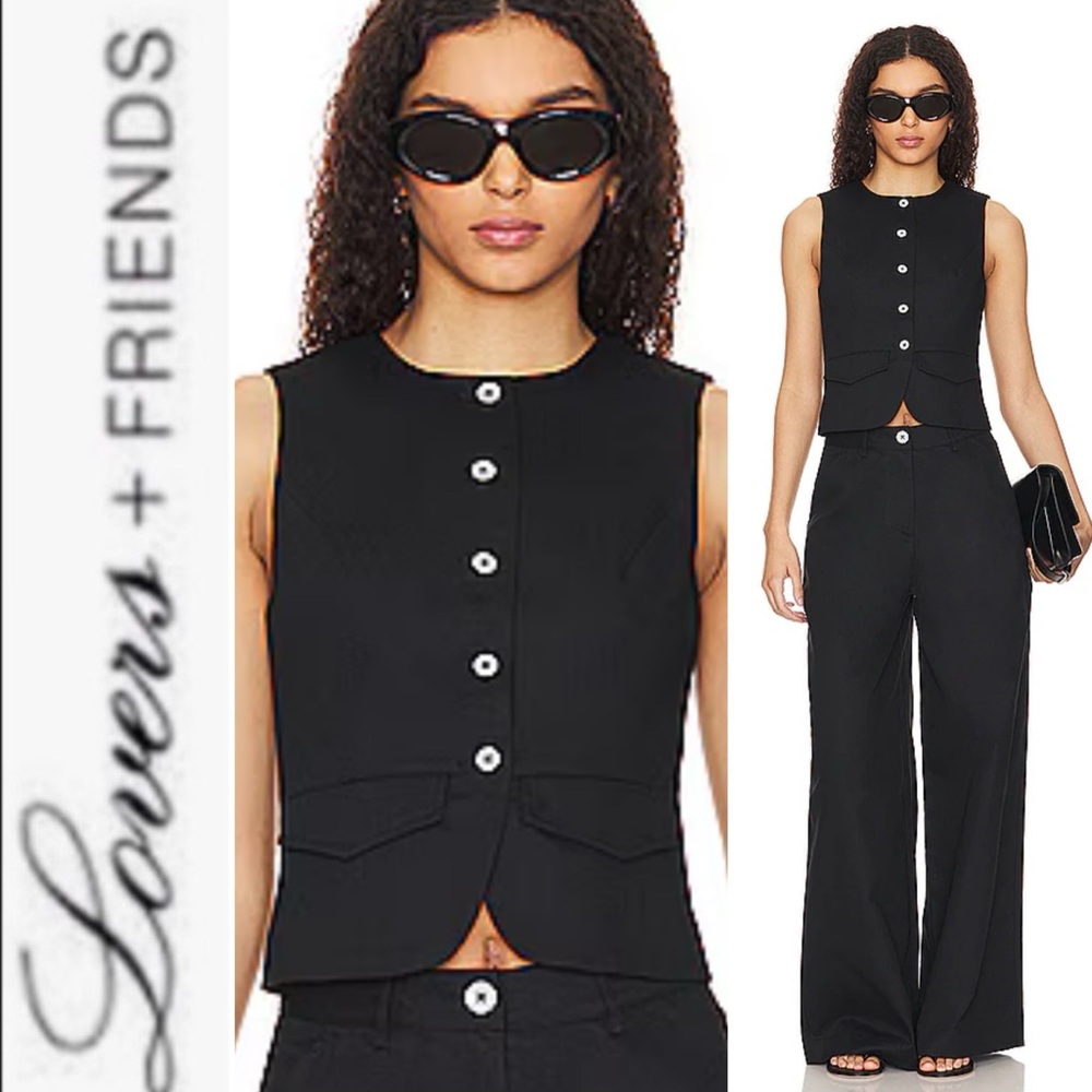 Lovers & Friends X Anja Dujakovi Savana Cotton Vest Button Down M